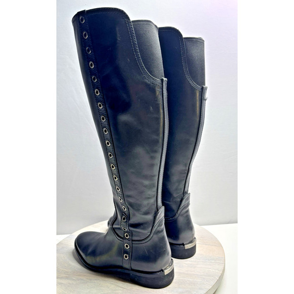 MICHAEL KORS Faux Leather Britt Riding Boot Women's Size US 7 M Black - Picture 4 of 12